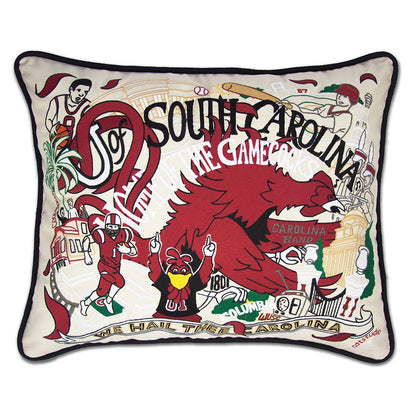 South Carolina, University of Collegiate Hand-Embroidered Pillow Quirks!