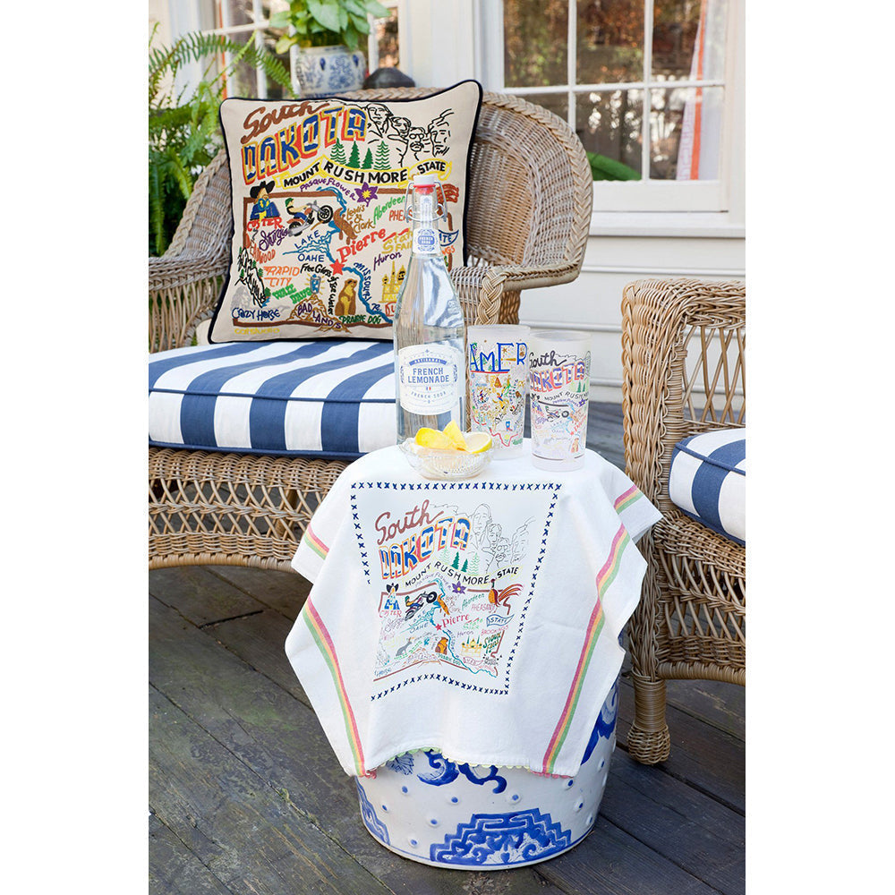South Dakota Hand-Embroidered Pillow Quirks!