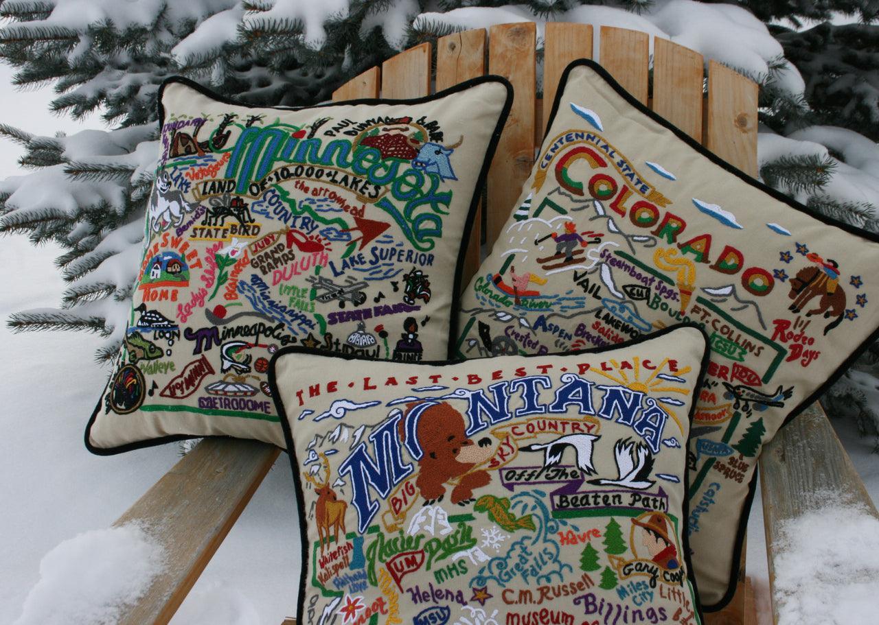 South Pole Christmas Hand-Embroidered Pillow Quirks!
