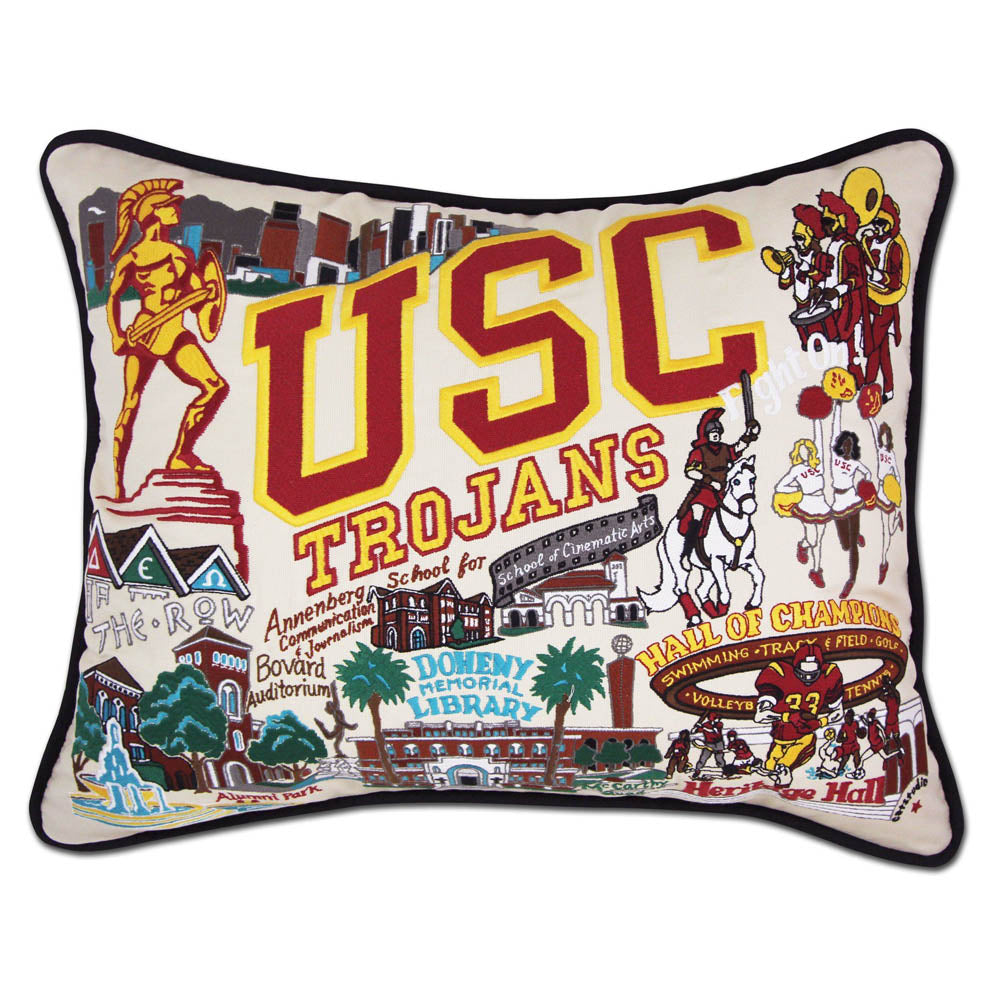Southern California, University of (USC) Collegiate Embroidered Pillow by CatStudio Quirks!