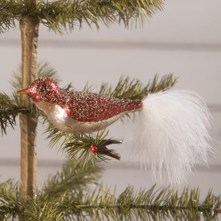 Sparkle Red Bird Clip Ornament by Bethany Lowe Designs Quirks!