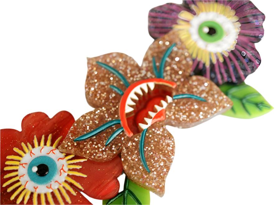 Spooky Flowers Necklace by Laliblue Quirks!