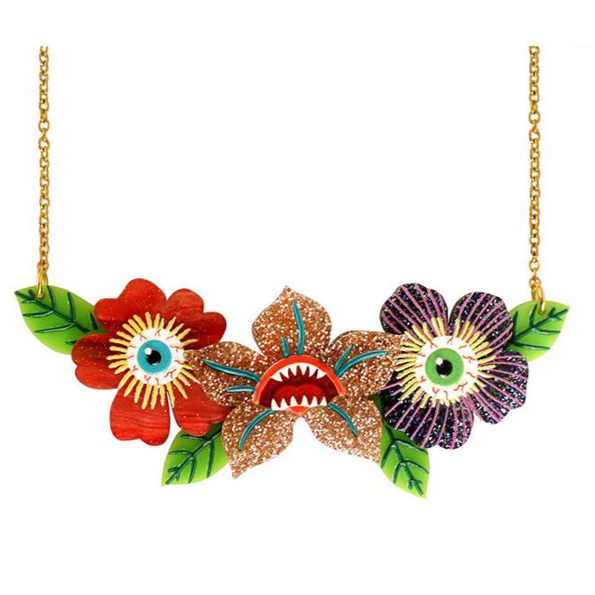 Spooky Flowers Necklace by Laliblue Quirks!