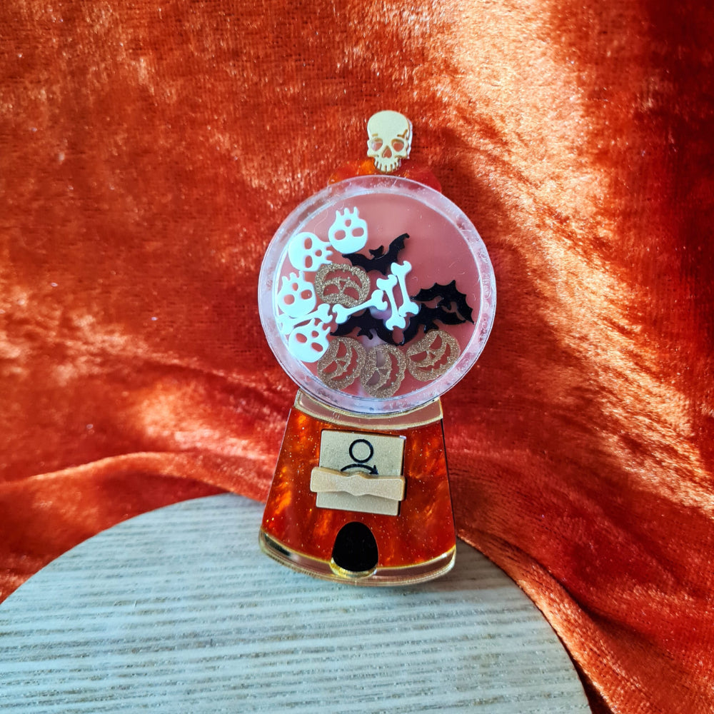 Spooky Sweet Gumball Machine Brooch by Cherryloco Jewellery Quirks!
