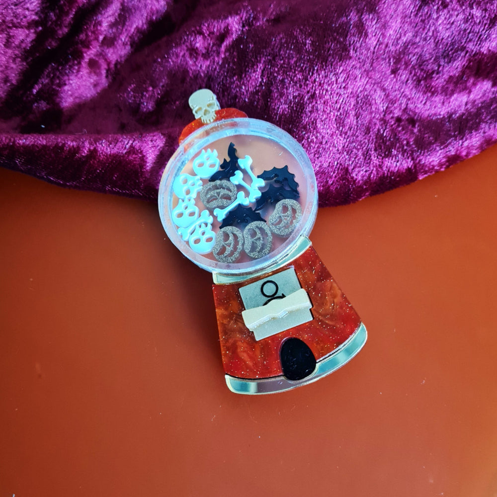 Spooky Sweet Gumball Machine Brooch by Cherryloco Jewellery Quirks!