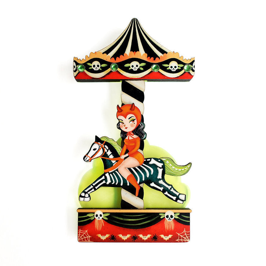 Spooky Carousel Brooch by Laliblue Quirks!