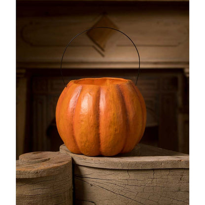Spunky Pumpkin Bucket Paper Mache by Bethany Lowe Designs Quirks!