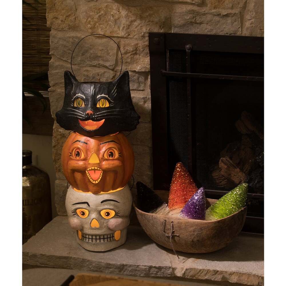 Spunky Pumpkin Bucket Paper Mache by Bethany Lowe Designs Quirks!