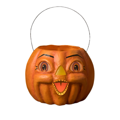 Spunky Pumpkin Bucket Paper Mache by Bethany Lowe Designs Quirks!