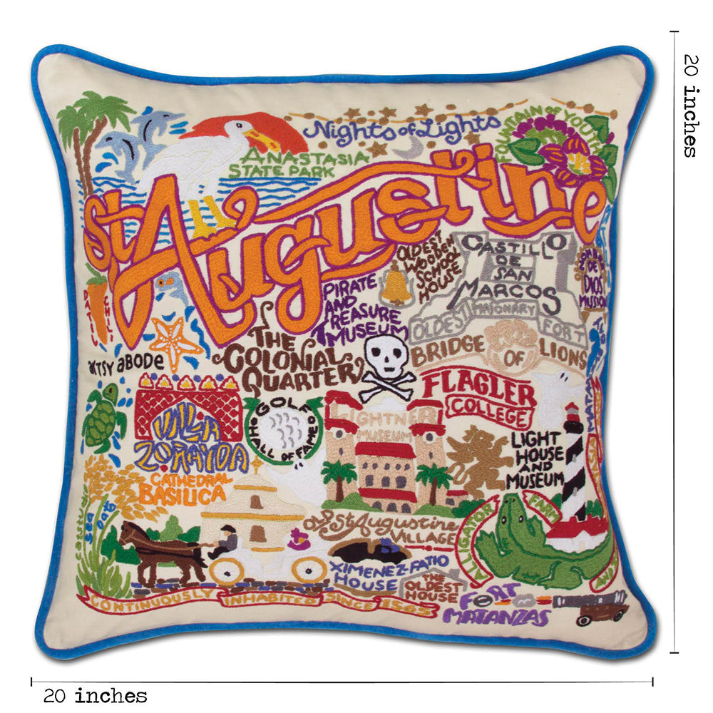 St. Augustine, FL Hand-Embroidered Pillow Quirks!