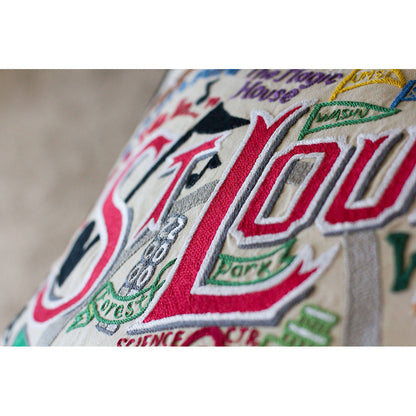 St. Louis Hand-Embroidered Pillow by CatStudio Quirks!