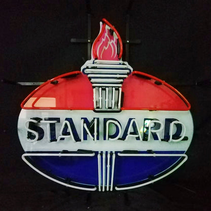 Torch with Standard Gasoline Neon Light Sign Neon Signs Land