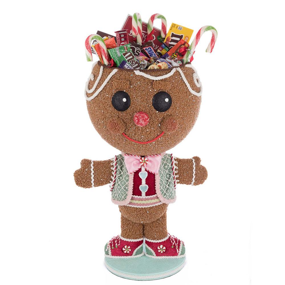 Stick E. Sweet Gingerbread Boy Candy Container by Katherine's Collection Quirks!