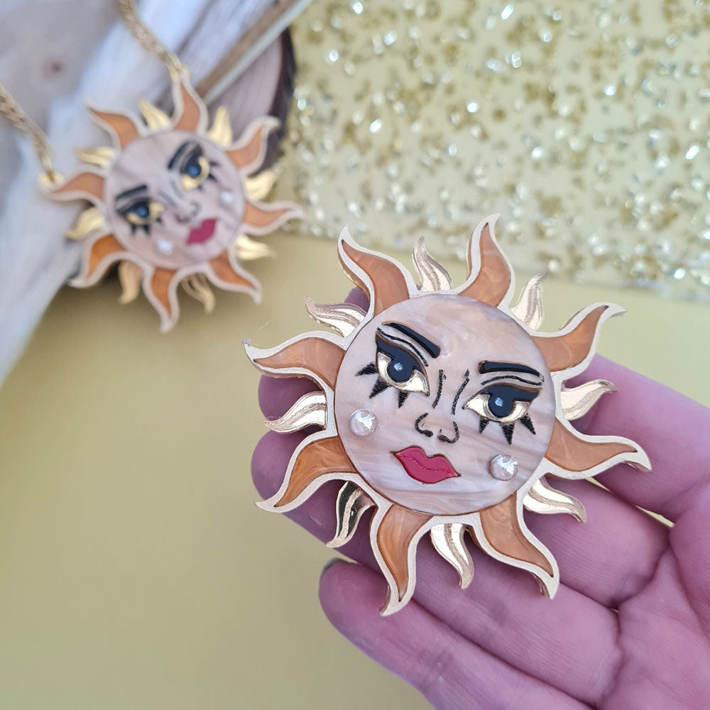 Sun Goddess Brooch by Cherryloco Jewellery