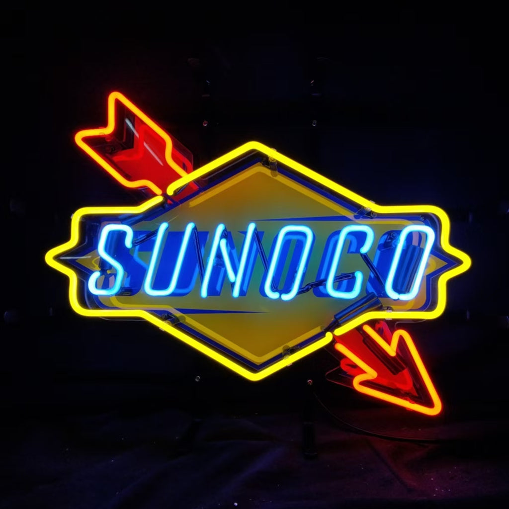 Sunoco Gasoline Company Logo Neon Sign Light Neon Signs Land