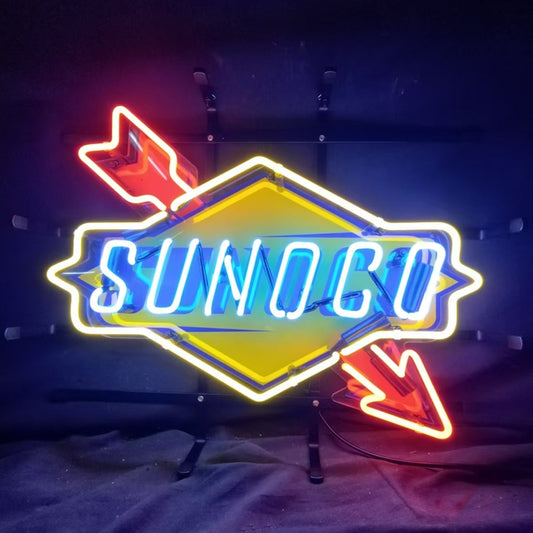 Sunoco Gasoline Company Logo Neon Sign Light Neon Signs Land
