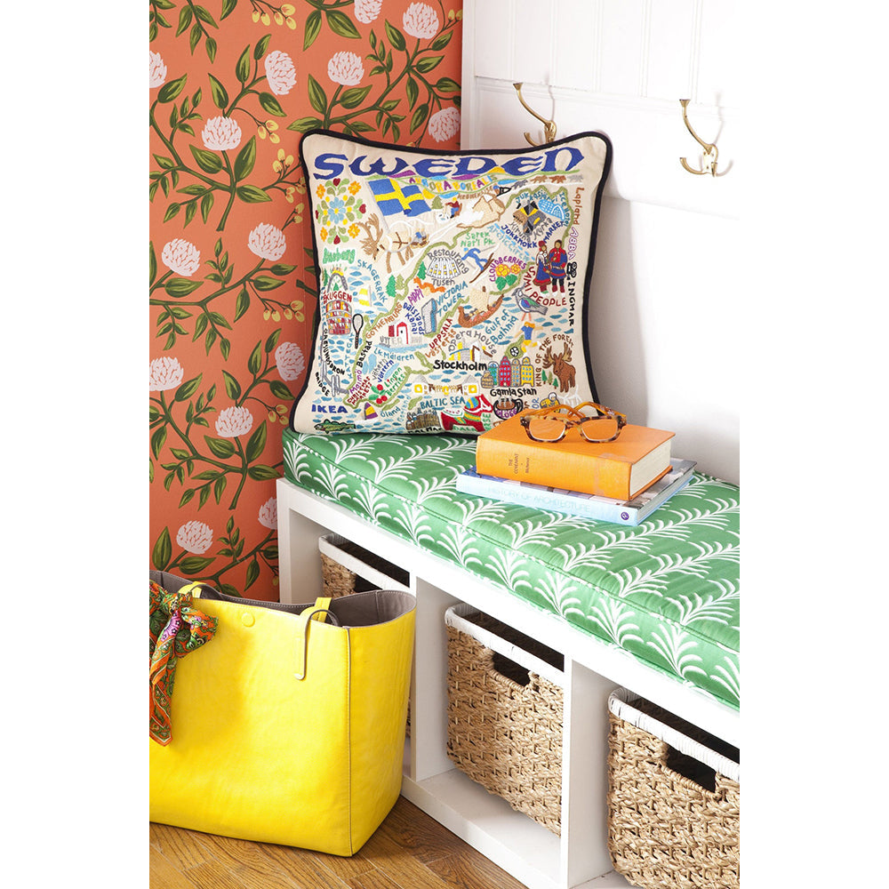 Sweden Hand-Embroidered Pillow Quirks!