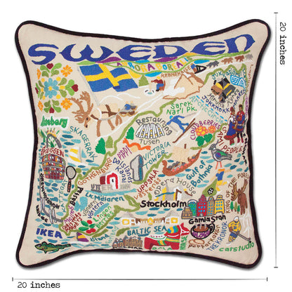 Sweden Hand-Embroidered Pillow Quirks!