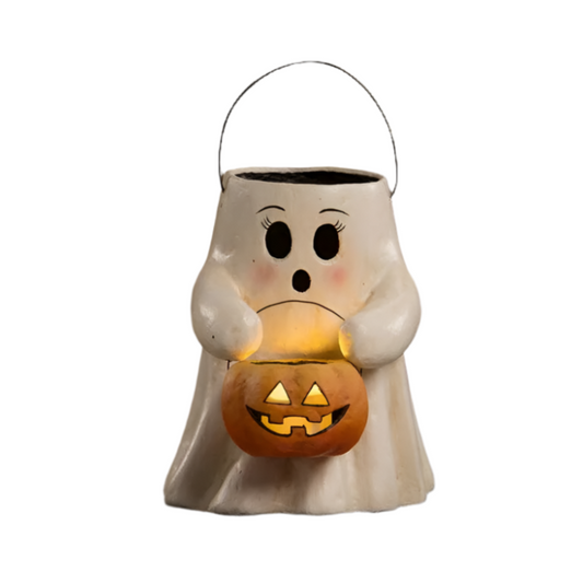 Sweet Boo With Pumpkin Bucket Paper Mache by Bethany Lowe Designs Quirks!