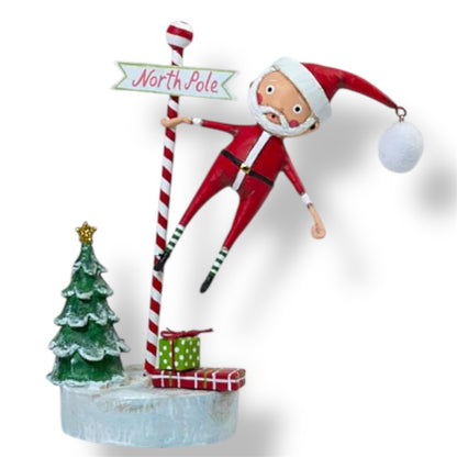 Swinging into Christmas Santa Figurine by Lori Mitchell *NEW for 2025* Quirks!