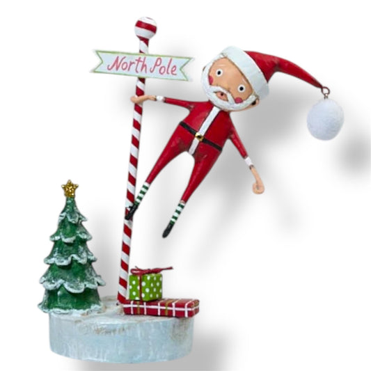 Swinging into Christmas Santa Figurine by Lori Mitchell *NEW for 2025* Quirks!