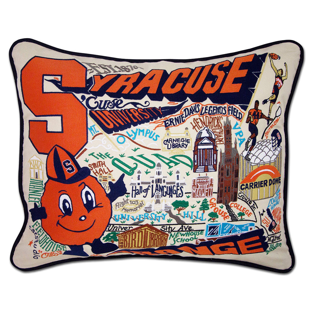 Syracuse University Collegiate Hand-Embroidered Pillow Quirks!