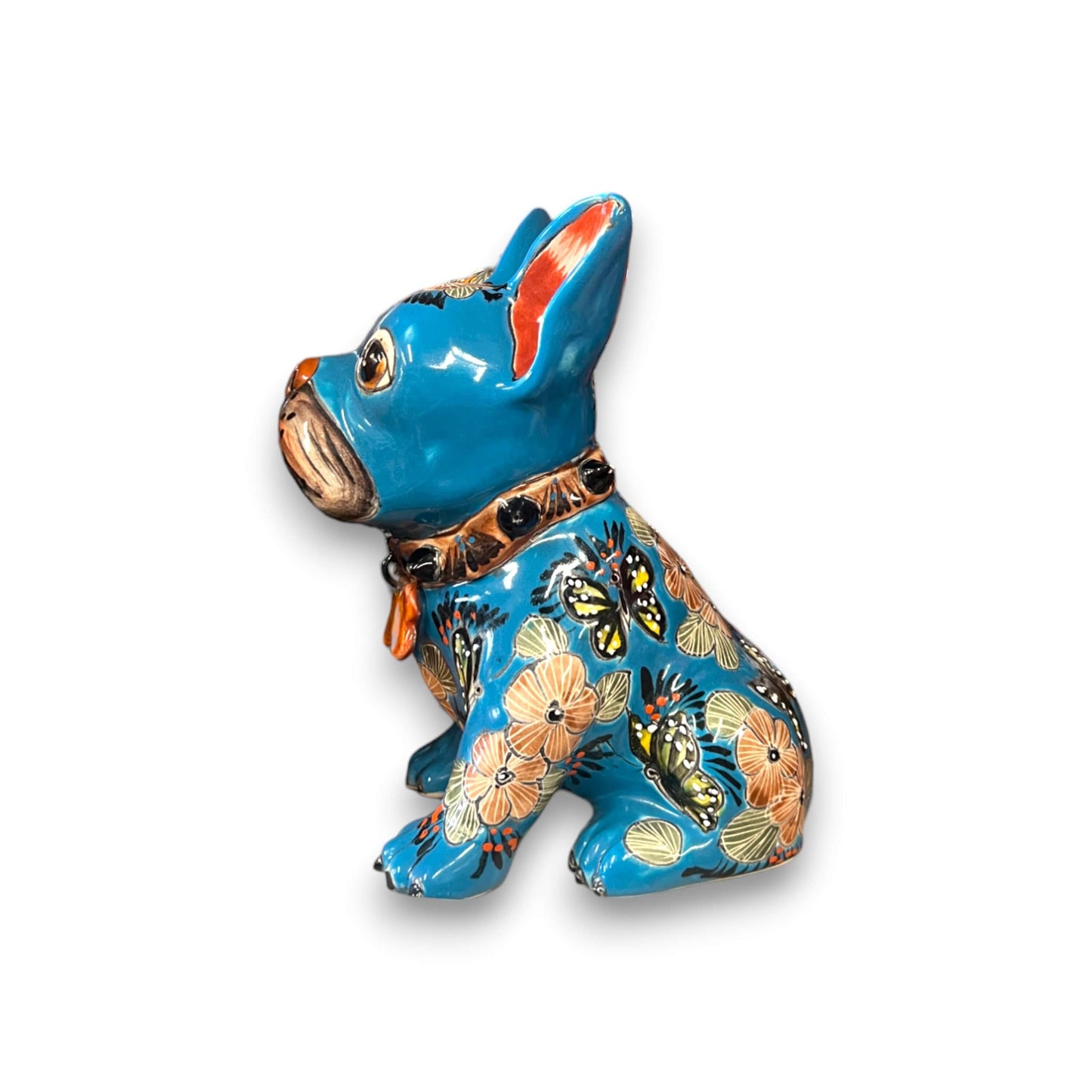 Talavera French Bulldog | Handcrafted Mexican Frenchie Statue