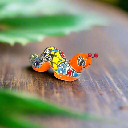 Talavera Caterpillar Art | Handcrafted Mexican Ceramic Figurine