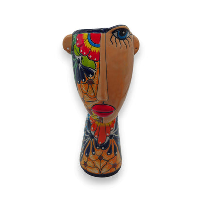 Talavera Lady Planter | Handcrafted Mexican Folk Art