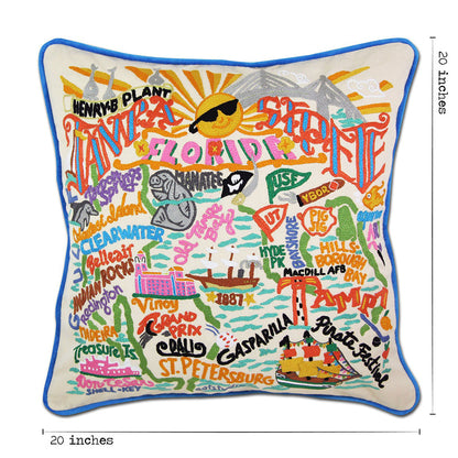 Tampa - St. Pete, FL Hand-Embroidered Pillow Quirks!