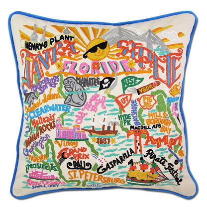 Tampa - St. Pete, FL Hand-Embroidered Pillow Quirks!