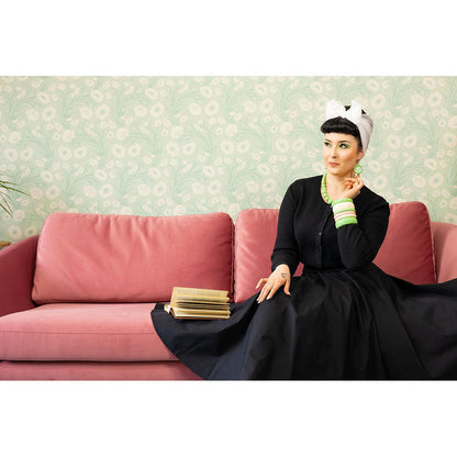 Tea Heavy Carve Drop Hoop Earrings by Splendette