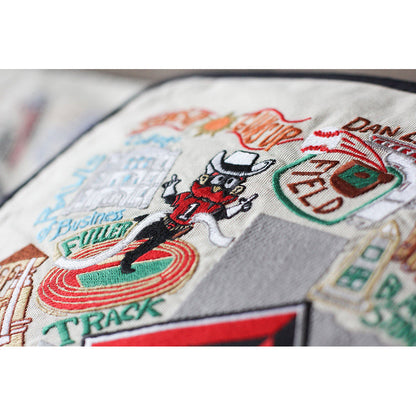 Texas Tech University Collegiate Embroidered Pillow by Cat Studio Quirks!