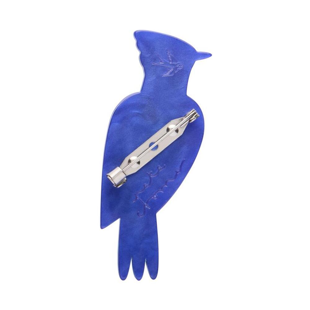 The Boisterous Blue Jay Brooch by Erstwilder Quirks!