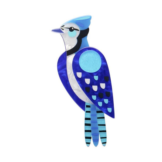 The Boisterous Blue Jay Brooch by Erstwilder Quirks!