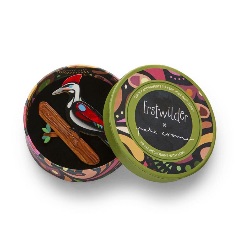 The Persistent Pileated Woodpecker Brooch by Erstwilder Quirks!