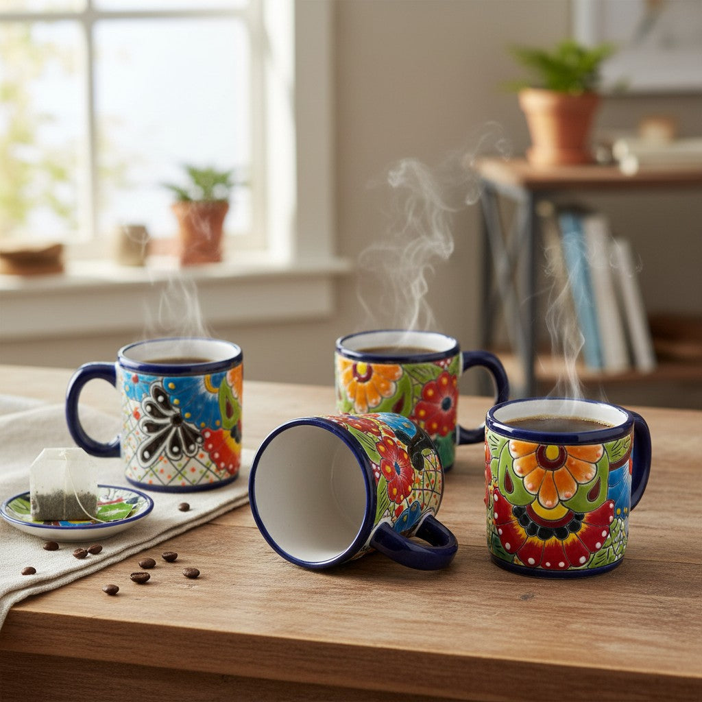 Talavera Coffee Mug | Hand-Painted Mexican Ceramic Cup