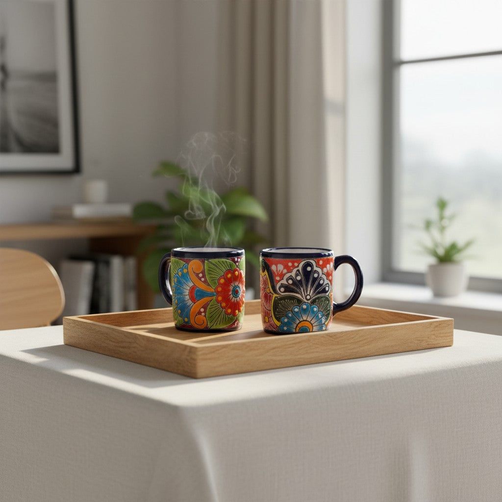 Talavera Coffee Mug | Hand-Painted Mexican Ceramic Cup