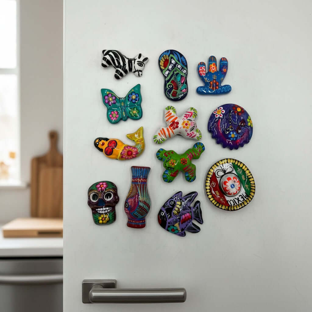 Guerrero Pottery Magnets | Assorted Mexican Fridge Magnets