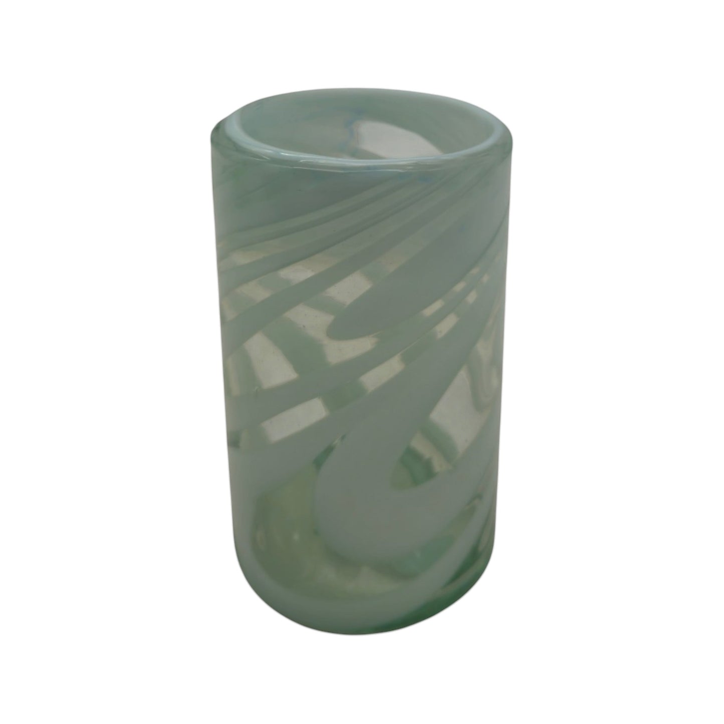 White Swirl Hand-Blown Mexican Glass | Artisan Drinkware