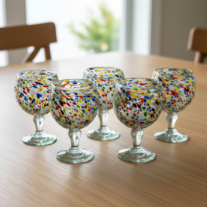 Mexican Margarita Glass | Fish Bowl Confetti Pebble