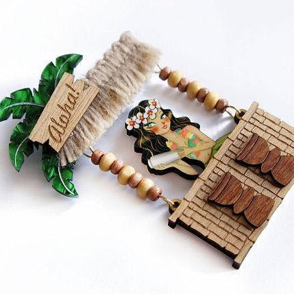 Tiki Bar Brooch by Laliblue