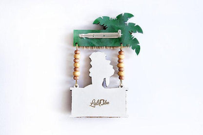 Tiki Bar Brooch by Laliblue