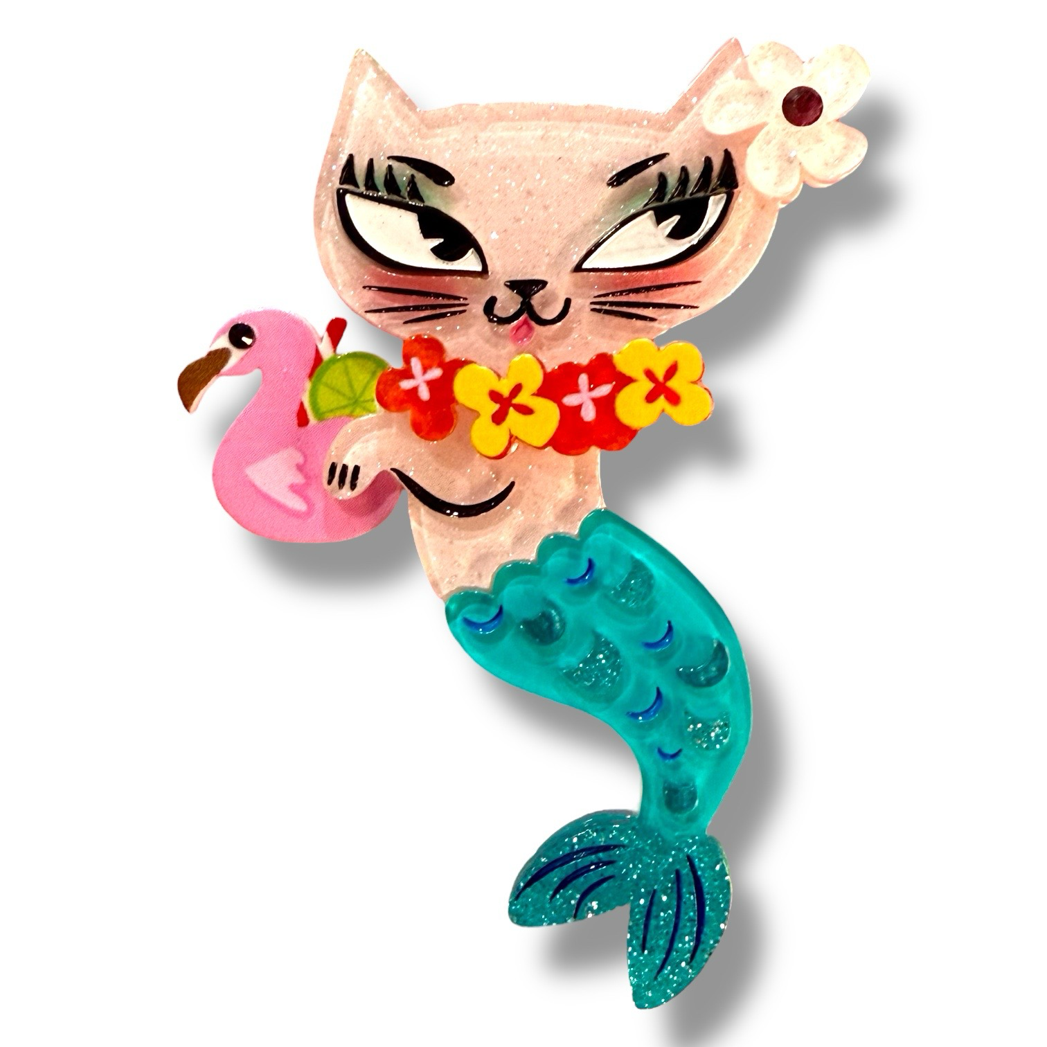 Tiki Merkitty Brooch by Miss Fluff x Lipstick & Chrome Quirks!