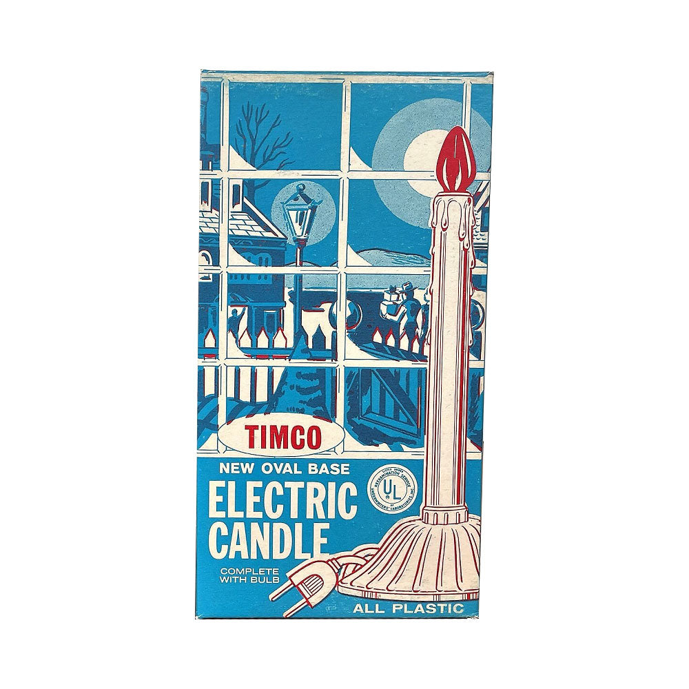 Timco Electric Candle Christmas Lights Box Wood Cutout-10" Quirks!