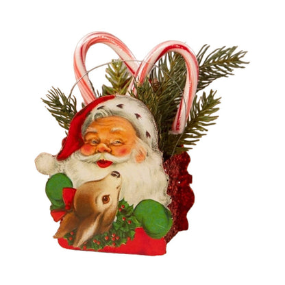 Tin Santa Bucket Small by Bethany Lowe Designs Quirks!