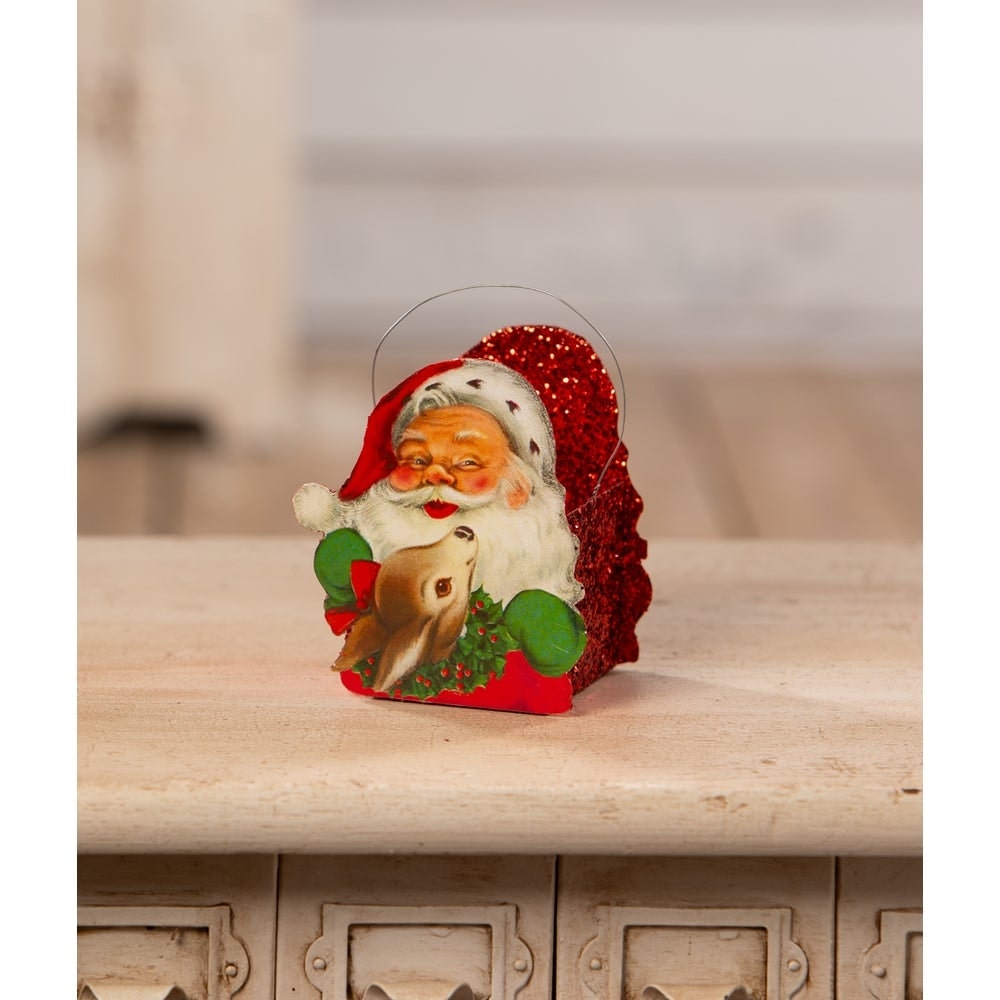 Tin Santa Bucket Small by Bethany Lowe Designs Quirks!