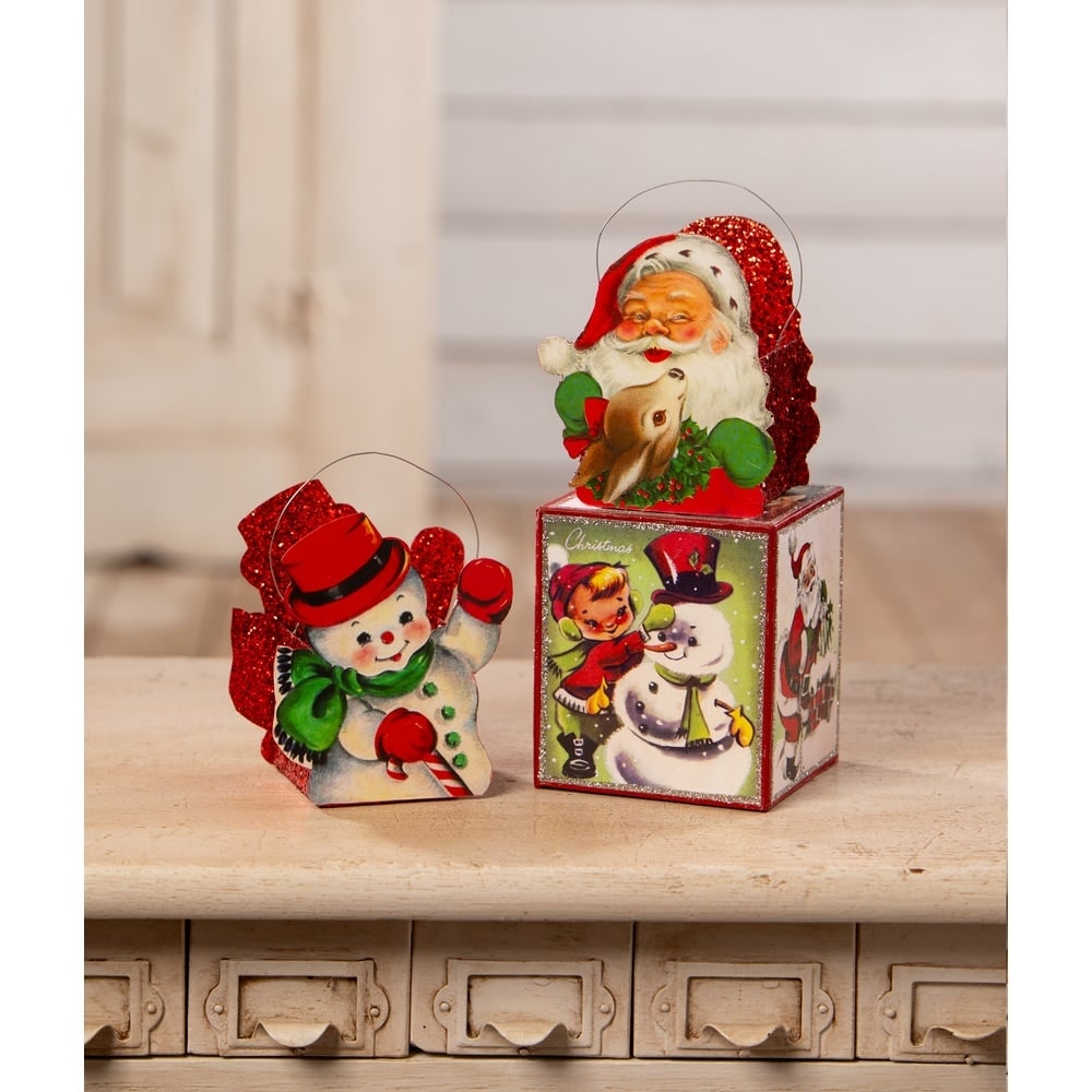 Tin Santa Bucket Small by Bethany Lowe Designs Quirks!