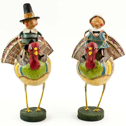 Tom & Goodie on Gobblers Lori Mitchell Collectible Figurine Set