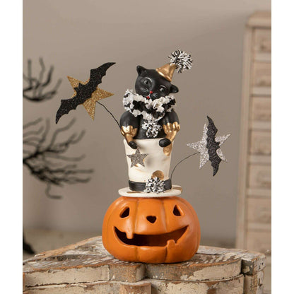 Top Hat Jack with Cat | Halloween Decor | Bethany Lowe